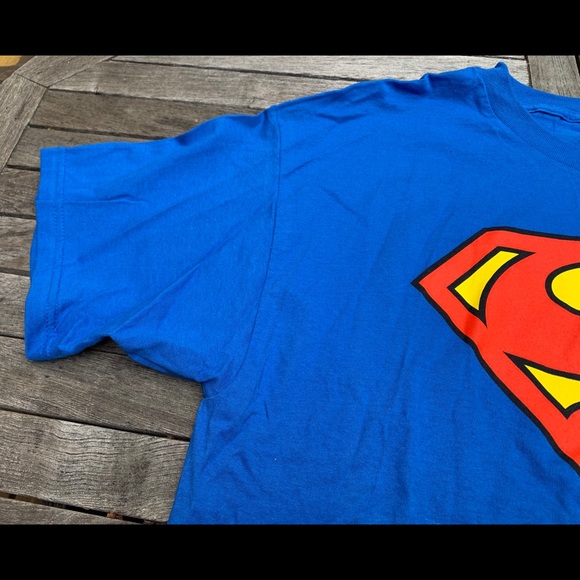Adult Superman T-Shirt Blue X-L - Picture 5 of 9